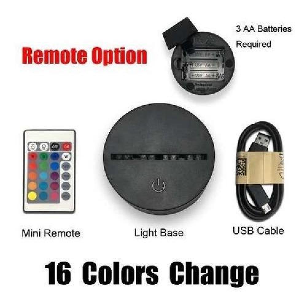 Lámpara 3d Cabeza Ironman Marvel Avengers Control Remoto