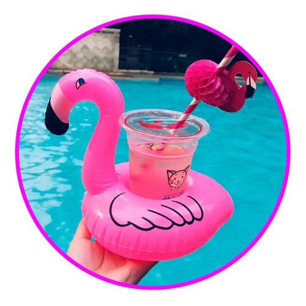 Flotador Flamenco Portavasos Pool Party Piscina