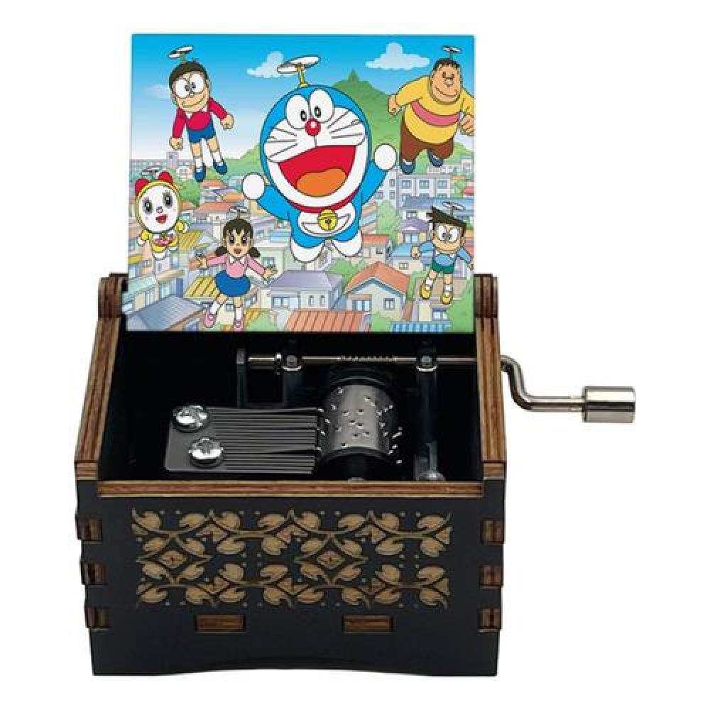 Caja Musical madera Gato Cósmico Doraemon y Nobita