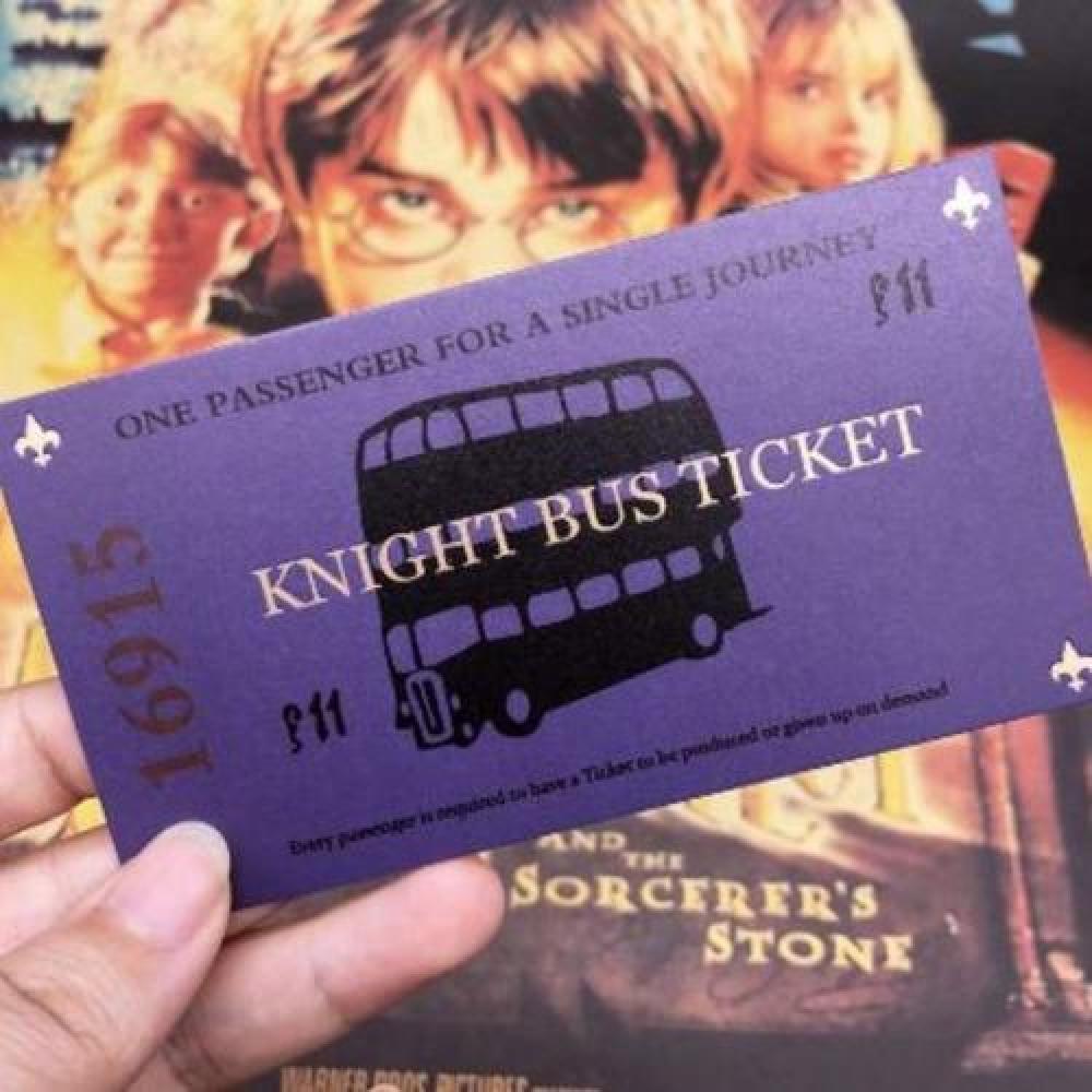 Billete Mágico Autobús Noctámbulo Harry Potter Estoykuku