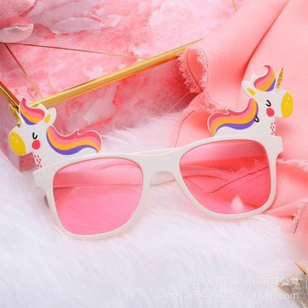 Lentes Sol Gafas Unicornio Glitter Fiesta Brillante Kawaii