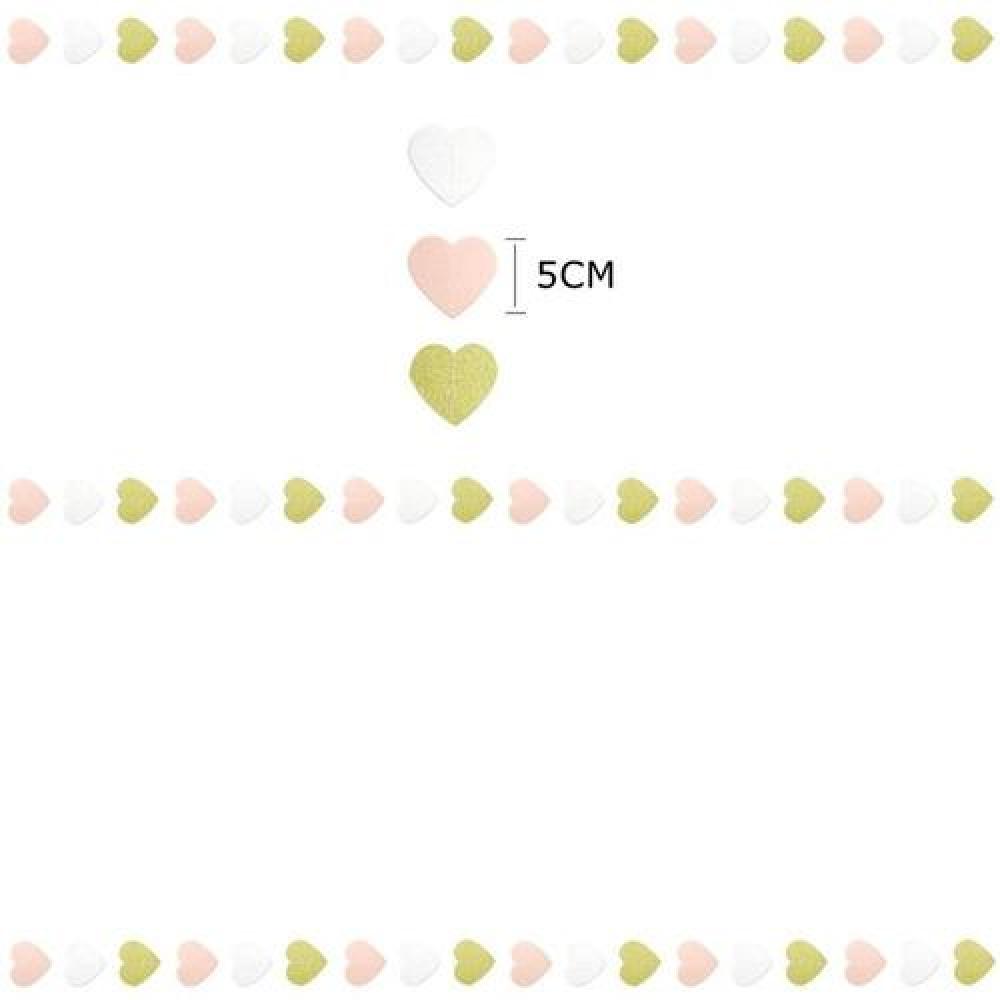 Guirnalda de papel corazón love brillo 3 metros Estoykuku