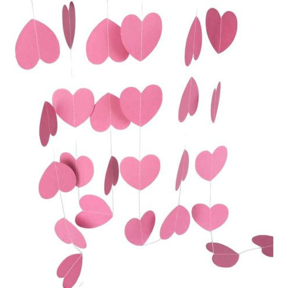 Guirnalda De Papel Corazones 4 metros