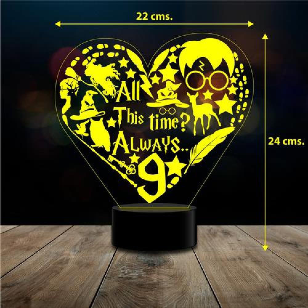 Ilusión 3D HP corazón Kawaii Harry c/remoto