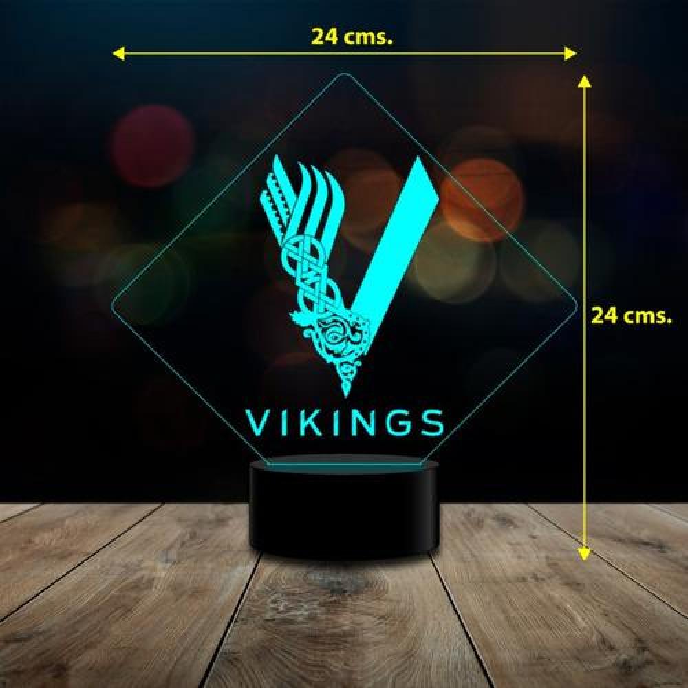 Lampara 3D serie Vikingos  c remoto 16 color estoykuku