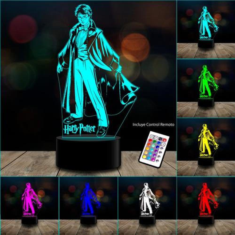 Lámpara 3D Harry Potter control remoto