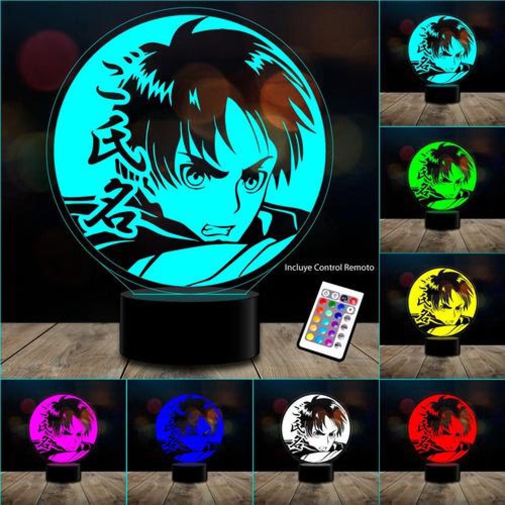 Lampara 3D Shingeki no Kyojin Attack on Titan levi 1