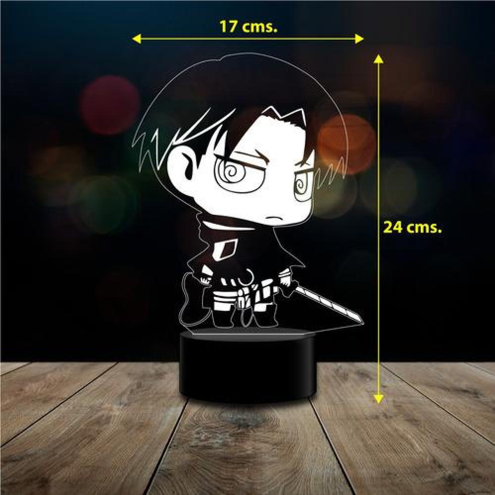 Lampara 3D Shingeki no Kyojin Attack on Titan levi Kawaii