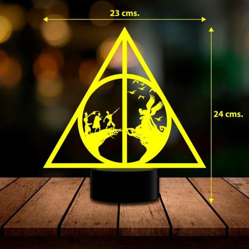 Lámpara 3D leyenda Reliquias de la muerte Harry Potter