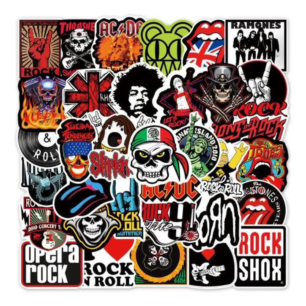 Set Stickers calcomonias rock and Roll bandas musicales