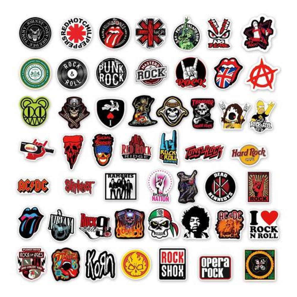 Set Stickers calcomonias rock and Roll bandas musicales