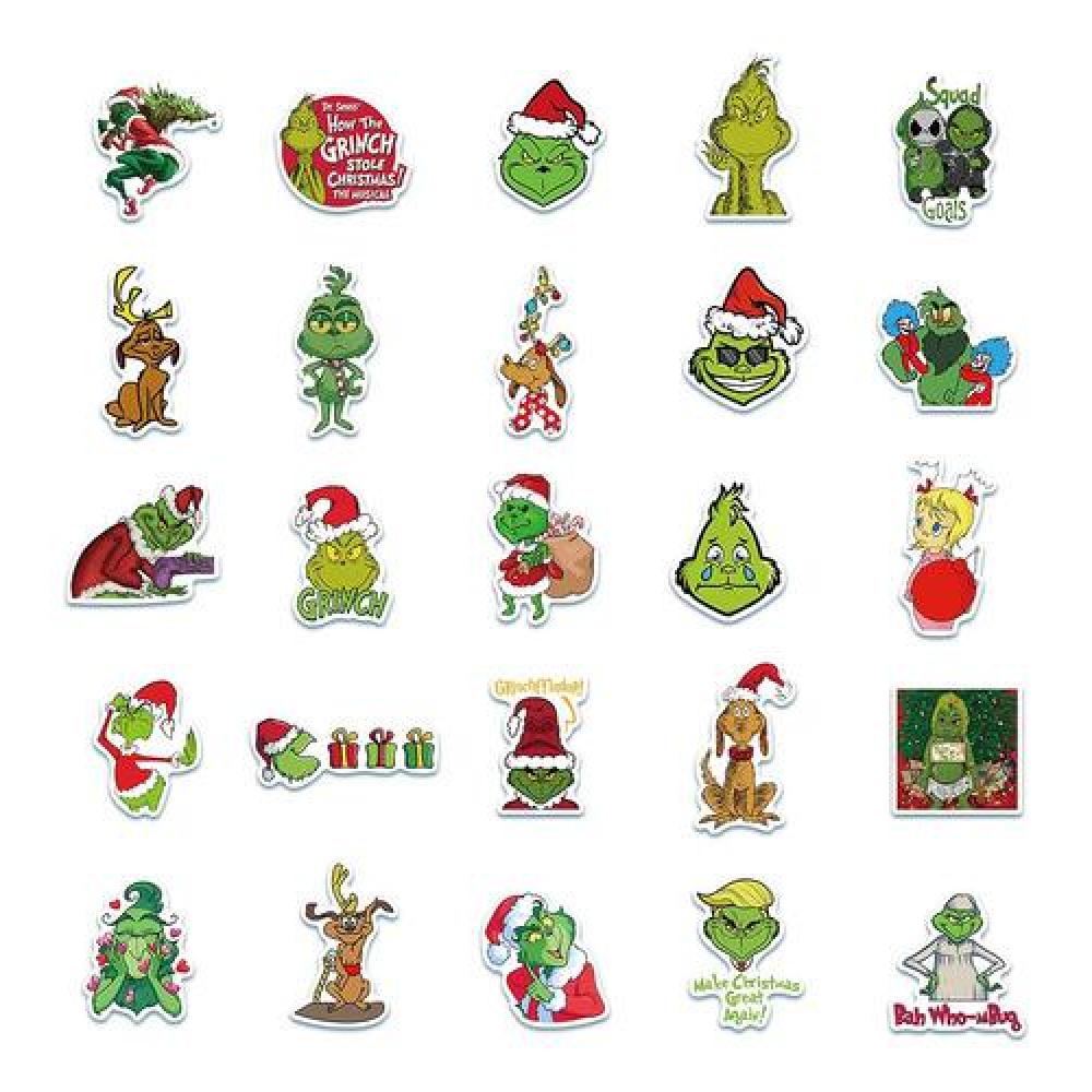 Set Stickers calcomonias el Grinch, odia navidad