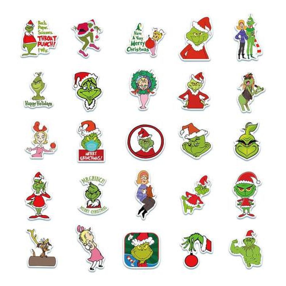 Set Stickers calcomonias el Grinch, odia navidad