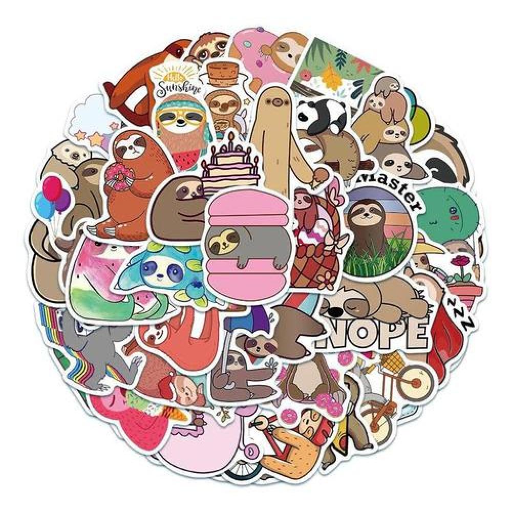 Pack 50 Sticker osos perezosos cute