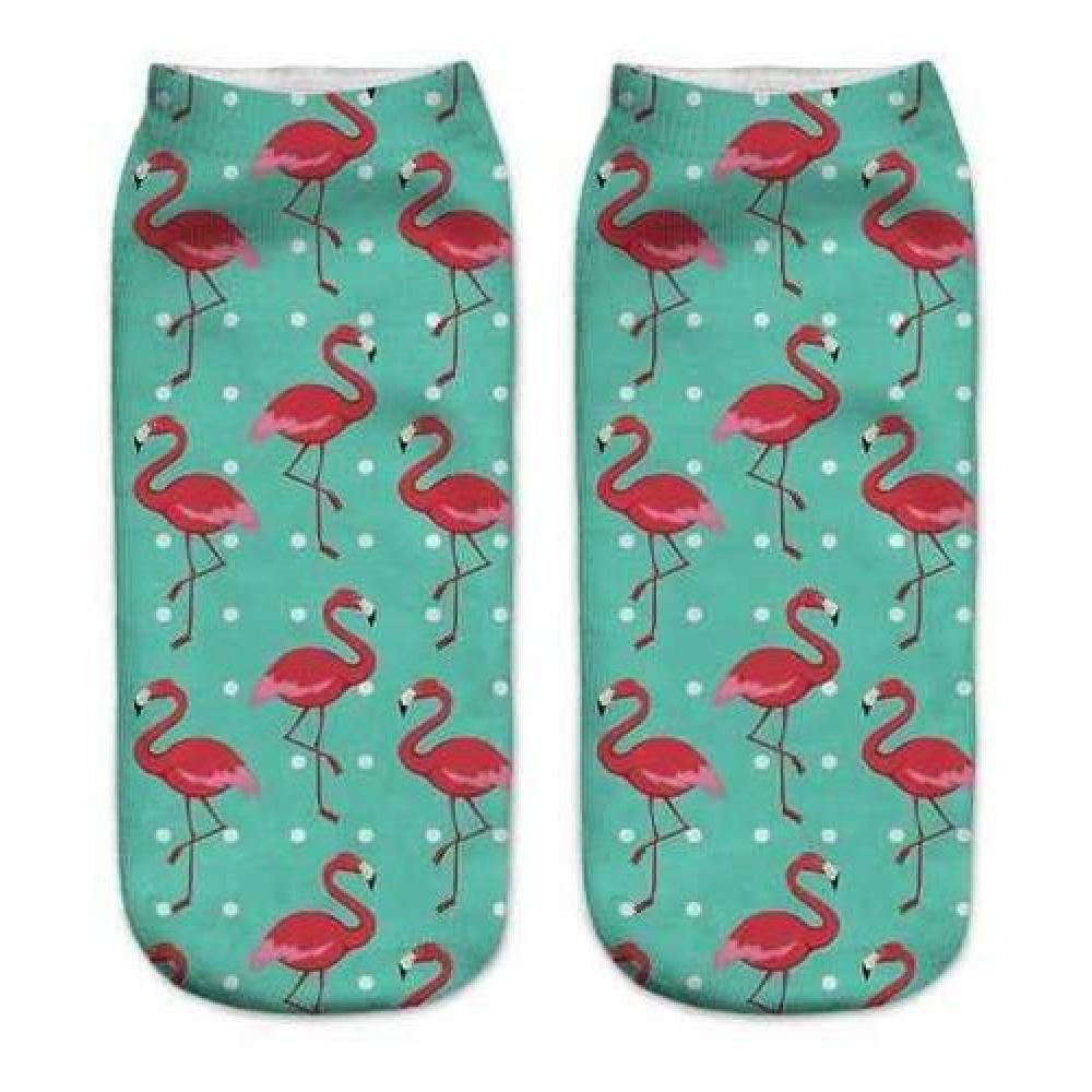 Calcetines Tobilleras 3d Flamencos Cute