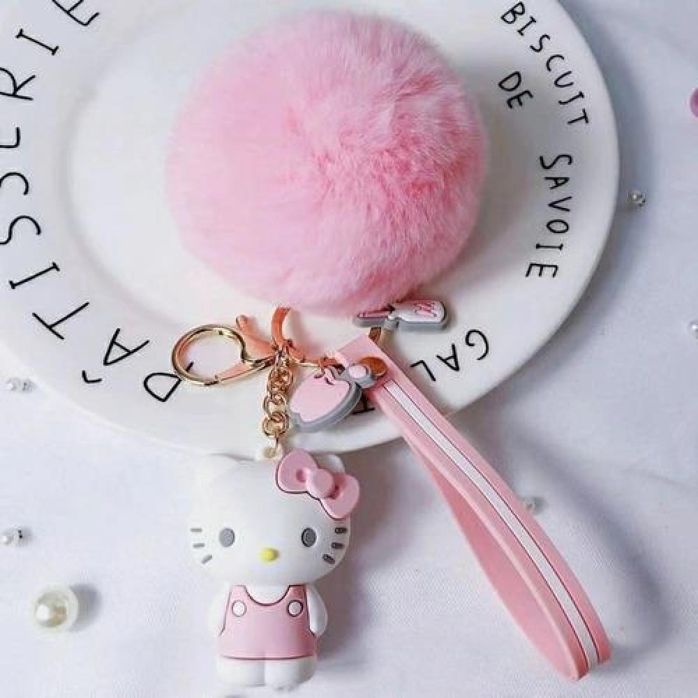 Llavero De Pompom Bebe Unicornio Kawaii