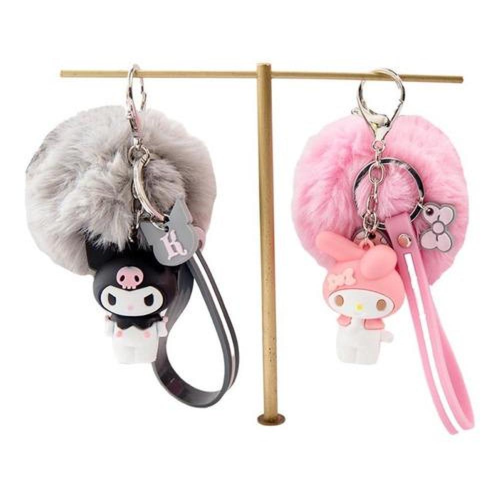 Llavero De Pompom Bebe Unicornio Kawaii