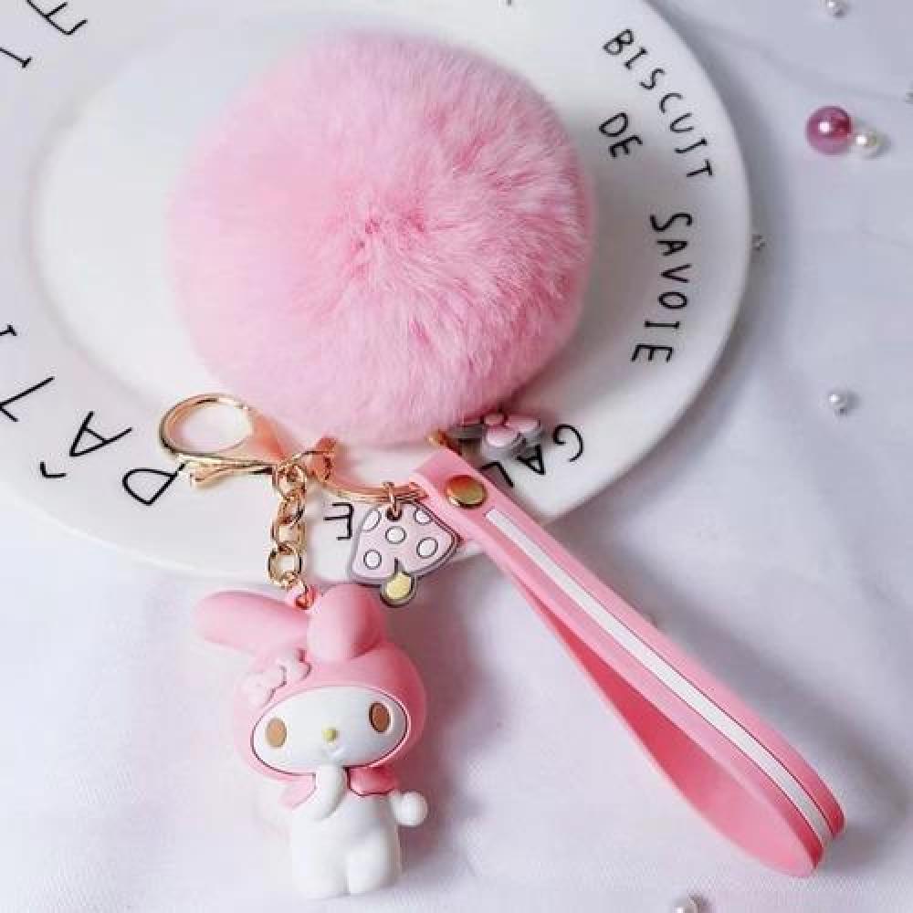 Llavero De Pompom Bebe Unicornio Kawaii