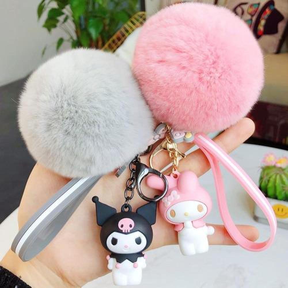 Llavero De Pompom Bebe Unicornio Kawaii