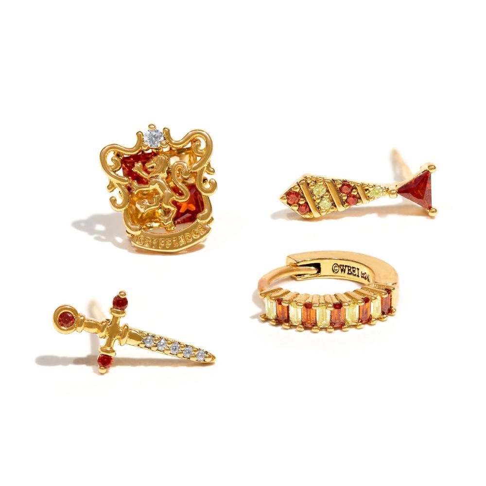 Set Aros pendientes Casa Gryffindor
