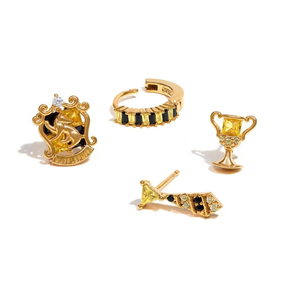 Set Aros pendientes Casa Hufflepuff