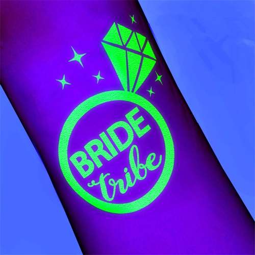 Despedida de soltera Tatoo Dorado Tornasol Fluorescente