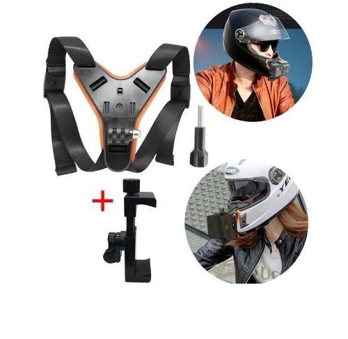 Soporte Camara Gopro Mentón Casco Moto S/daño Adaptado