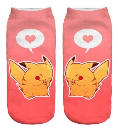 Calcetines 3d Soquetes Pokemon Pikachu Kawaii