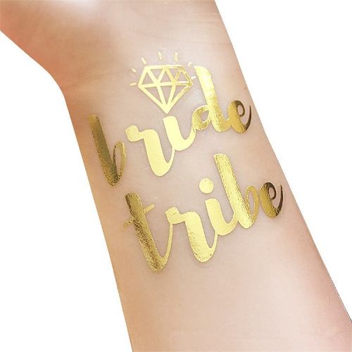 Despedida de soltera Tatoo Dorado Tornasol Fluorescente