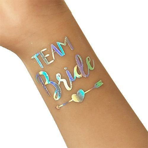 Despedida de soltera Tatoo Dorado Tornasol Fluorescente
