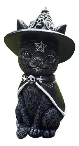 Mini figura decorativa gato negro oculto Purrah Witches