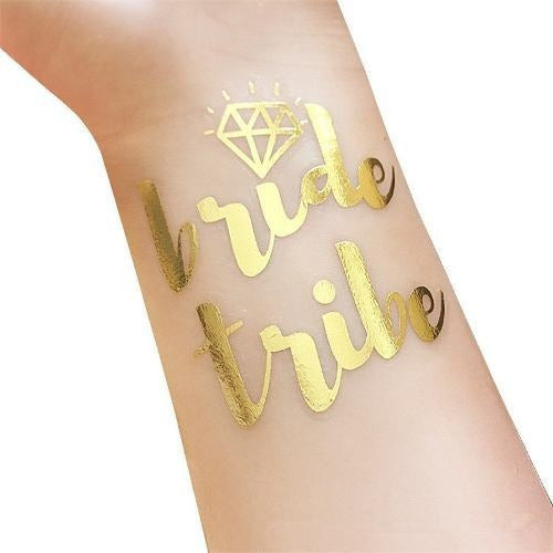 Despedida de soltera Tatoo Dorado Tornasol Fluorescente