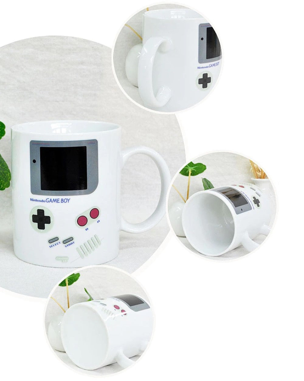 Taza Tazón Game Boy Cuadrada Cambia De Color Retro