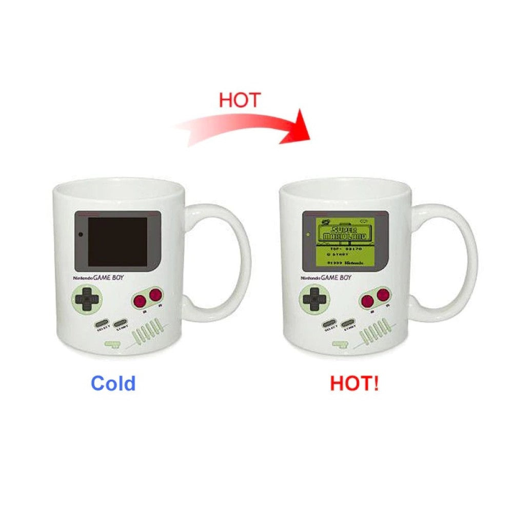 Taza Tazón Game Boy Cuadrada Cambia De Color Retro