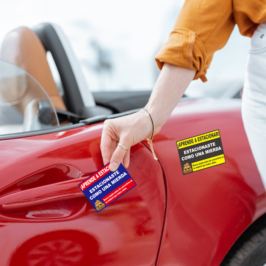 Pack Sticker pegatinas divertidas de advertencia de estacionamiento