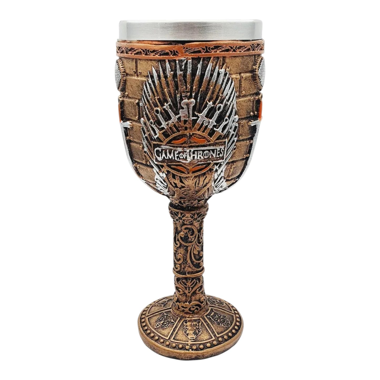 Copa Cáliz Resina Acero Game Of Thrones Iron Throne Dragones