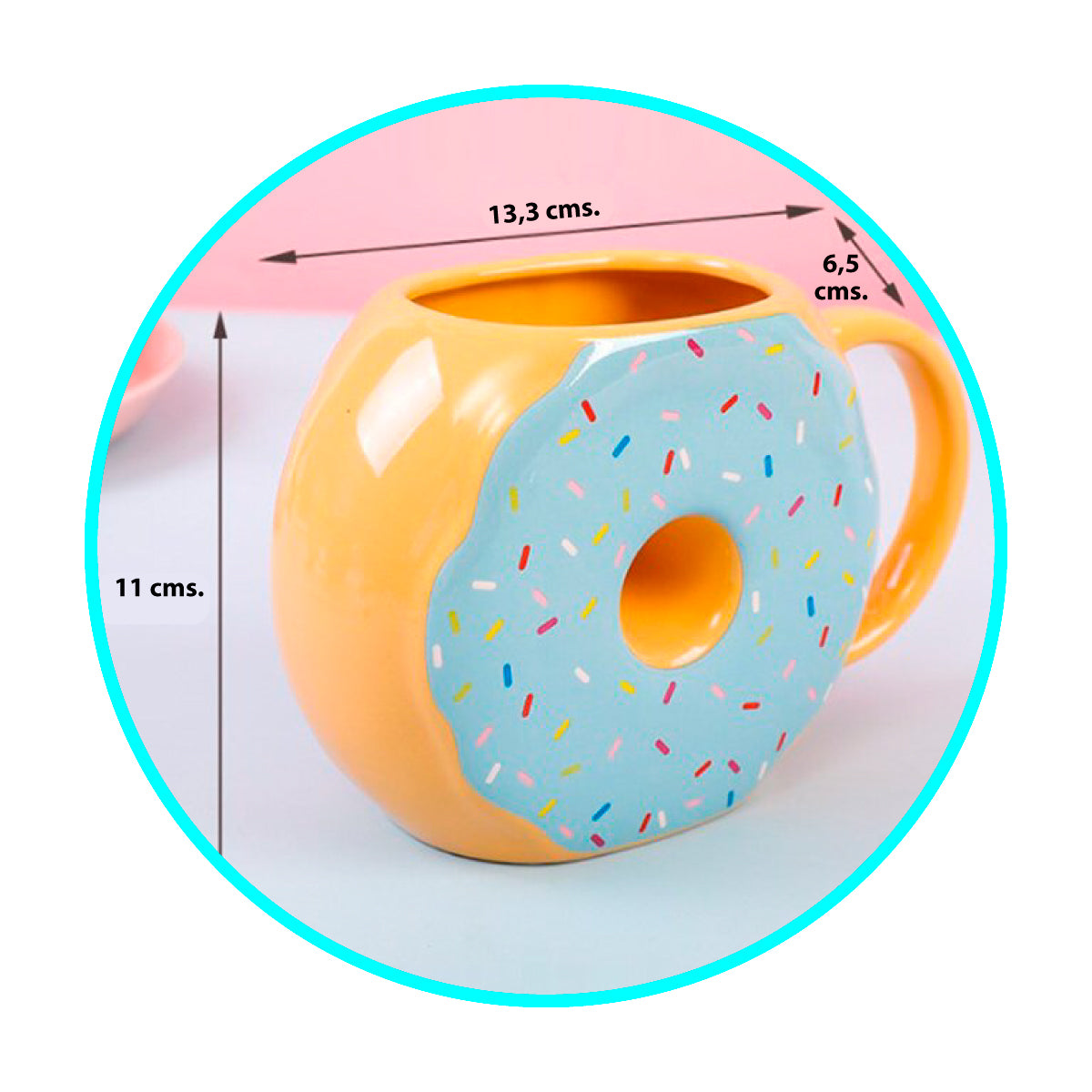 Taza Mug Donut Chocolate Cafe (estoykuku)