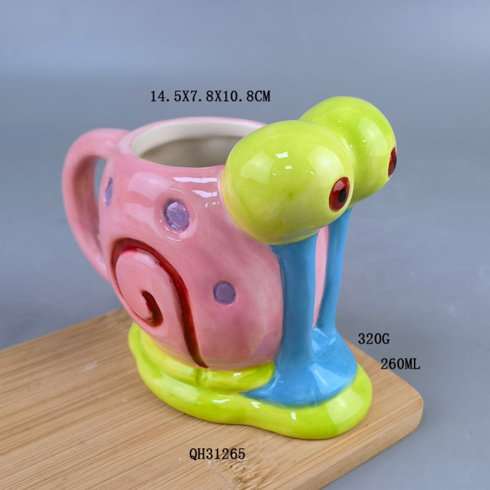 Taza Tazón 3D cerámica Gary Bob Esponja