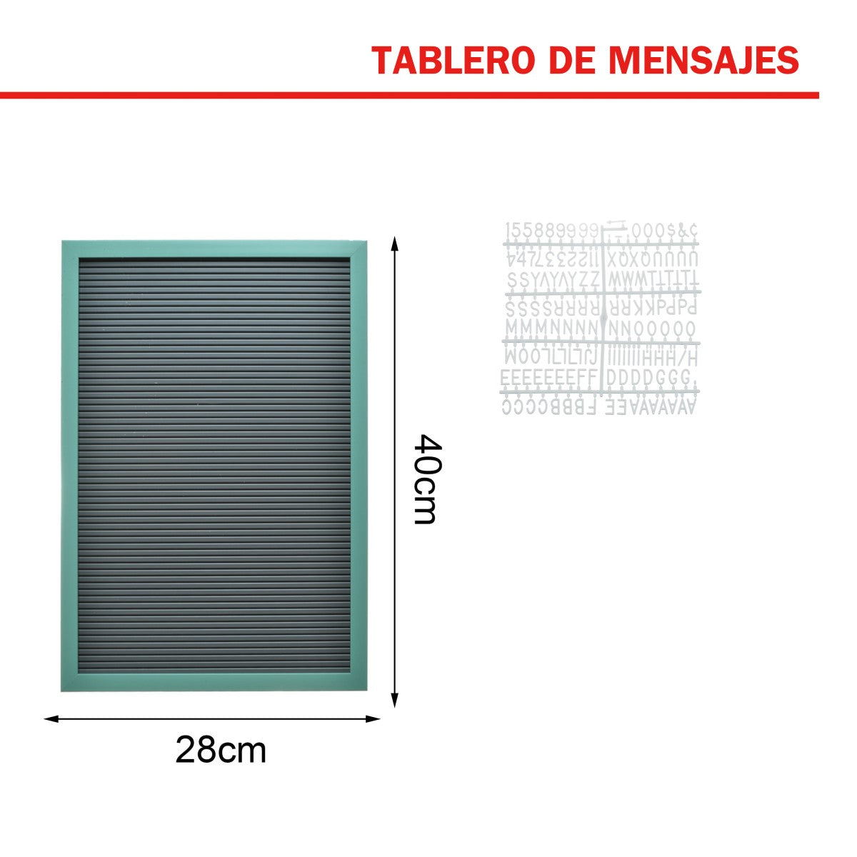 Pizarra Vintage Retro Tablero Letra Intercambiables Fieltro1