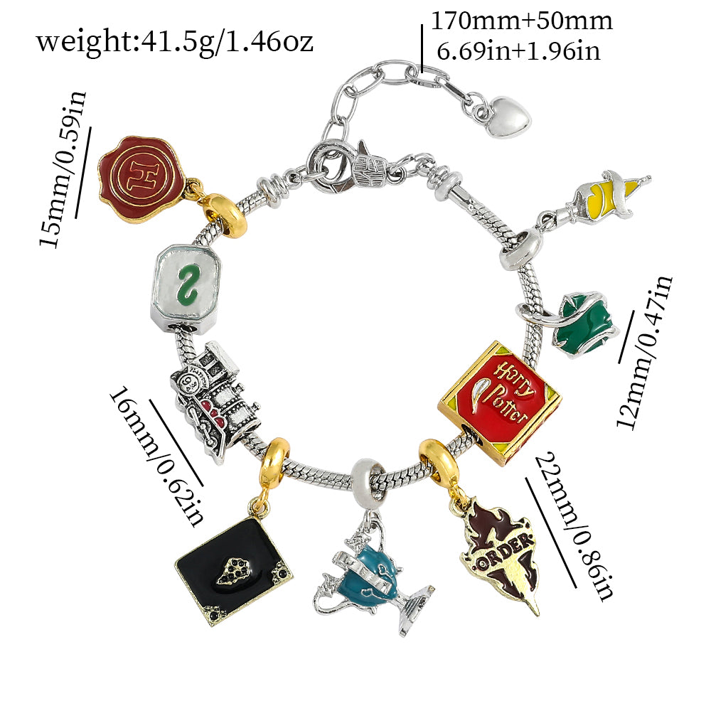 Pulsera con dijes charms de Harry Potter
