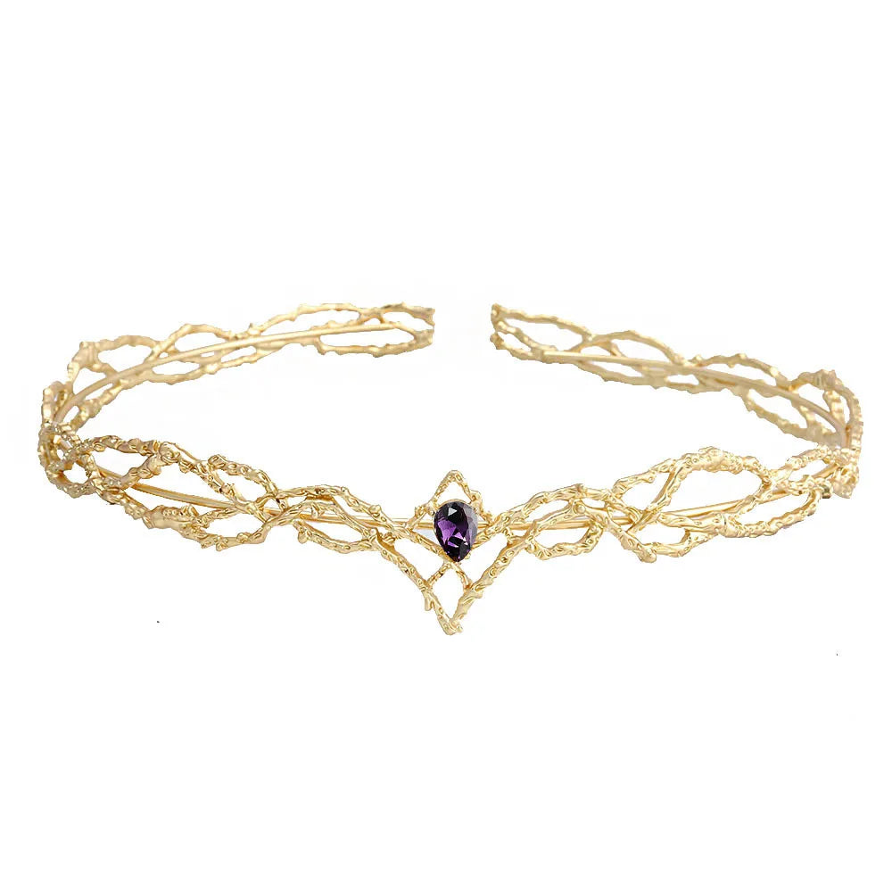Diadema Tiara corona para cosplay elfos reyes medieval