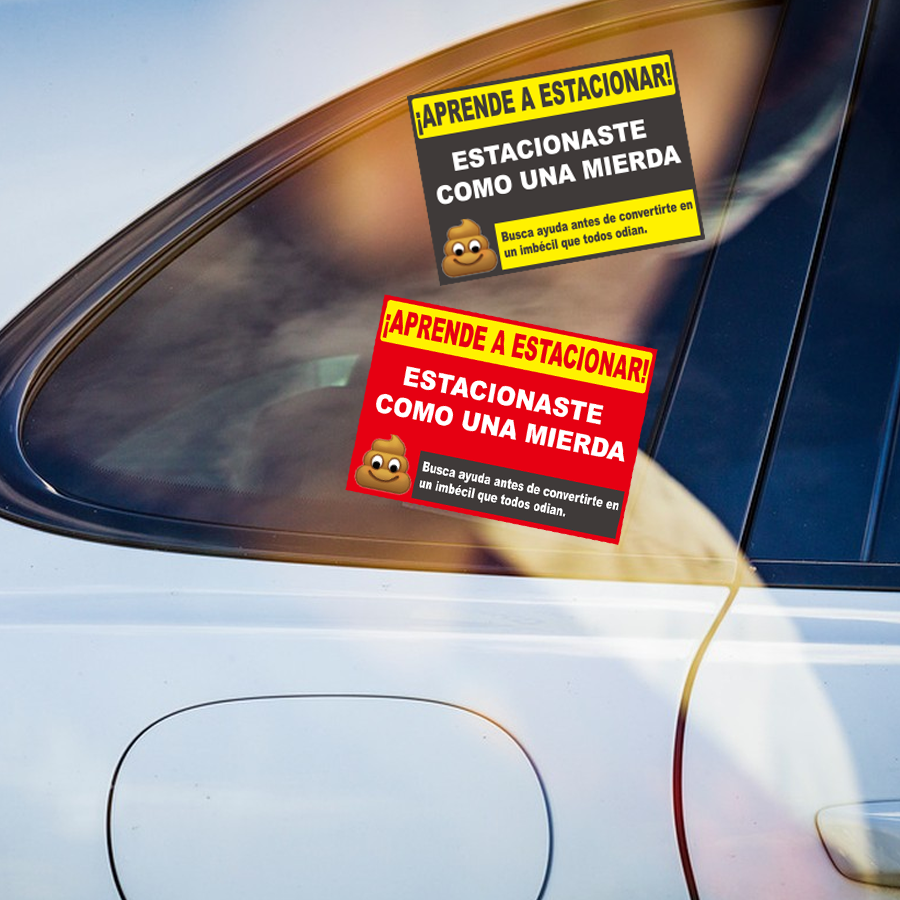 Pack Sticker pegatinas divertidas de advertencia de estacionamiento