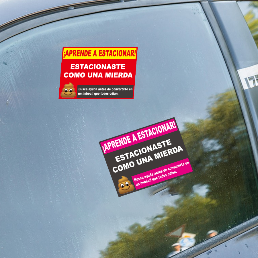 Pack Sticker pegatinas divertidas de advertencia de estacionamiento