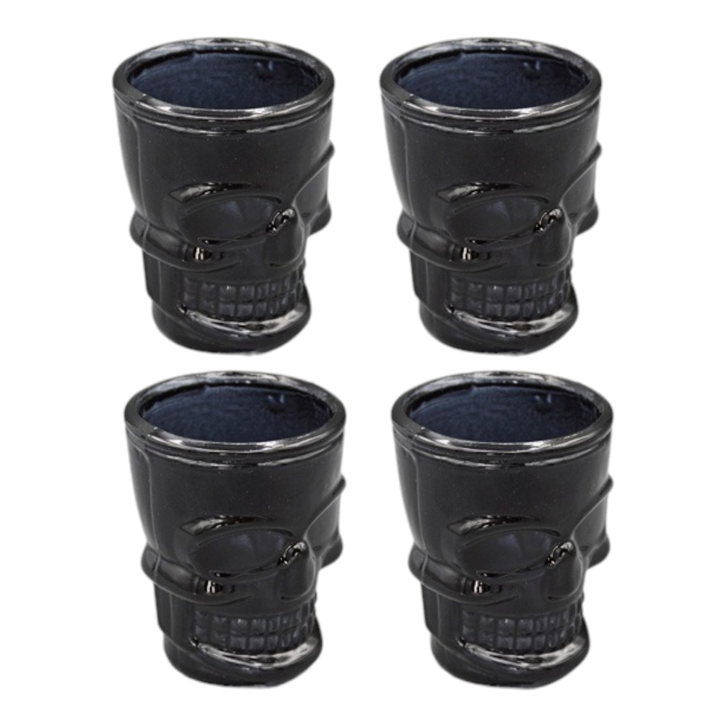 Set 4 Shot Vidrio Calavera Mexicana Tequila Cortito