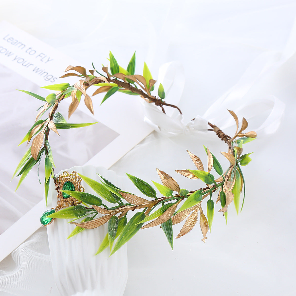 Diadema Tiara Hojas Cosplay Elfos Reyes Medieval