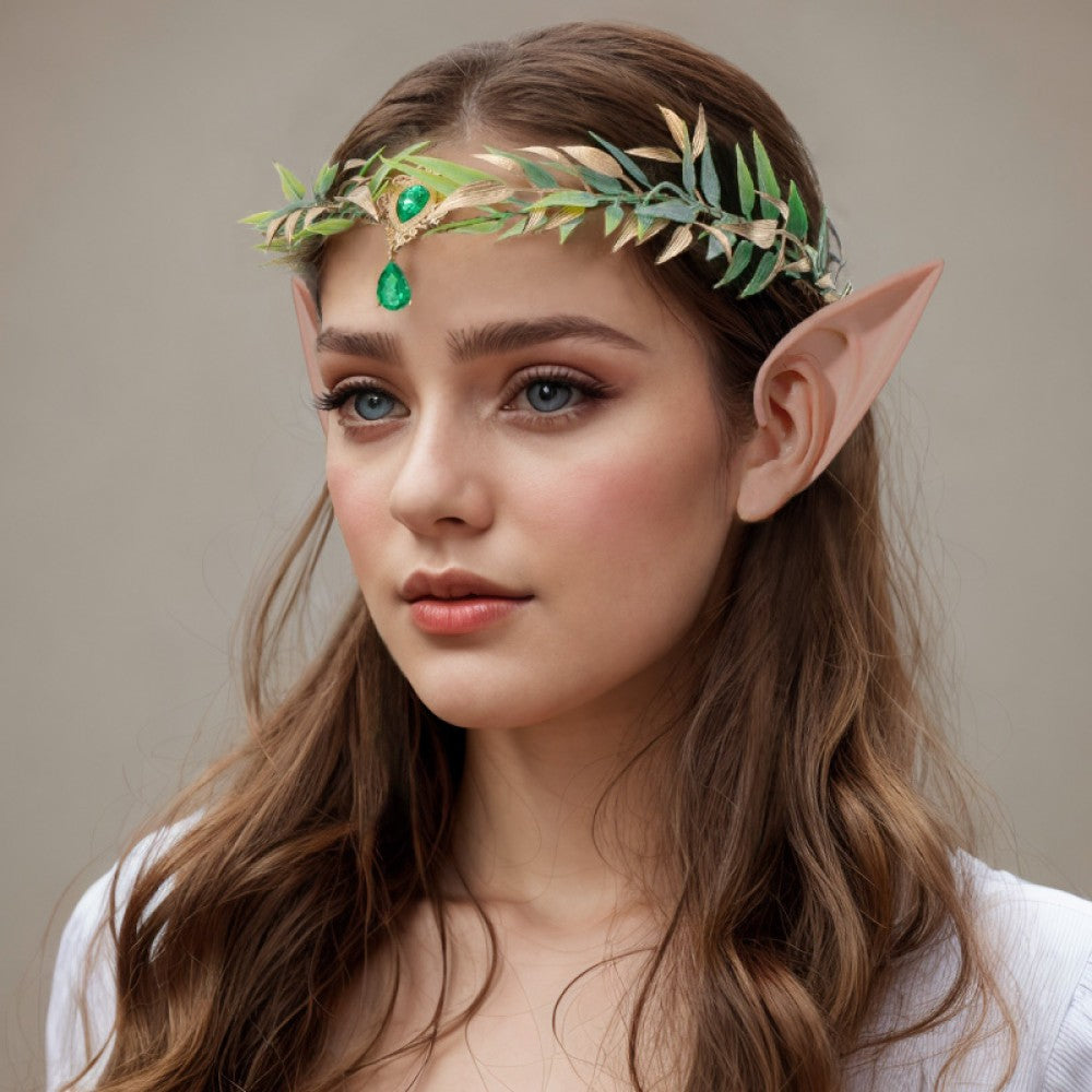 Diadema Tiara Hojas Cosplay Elfos Reyes Medieval