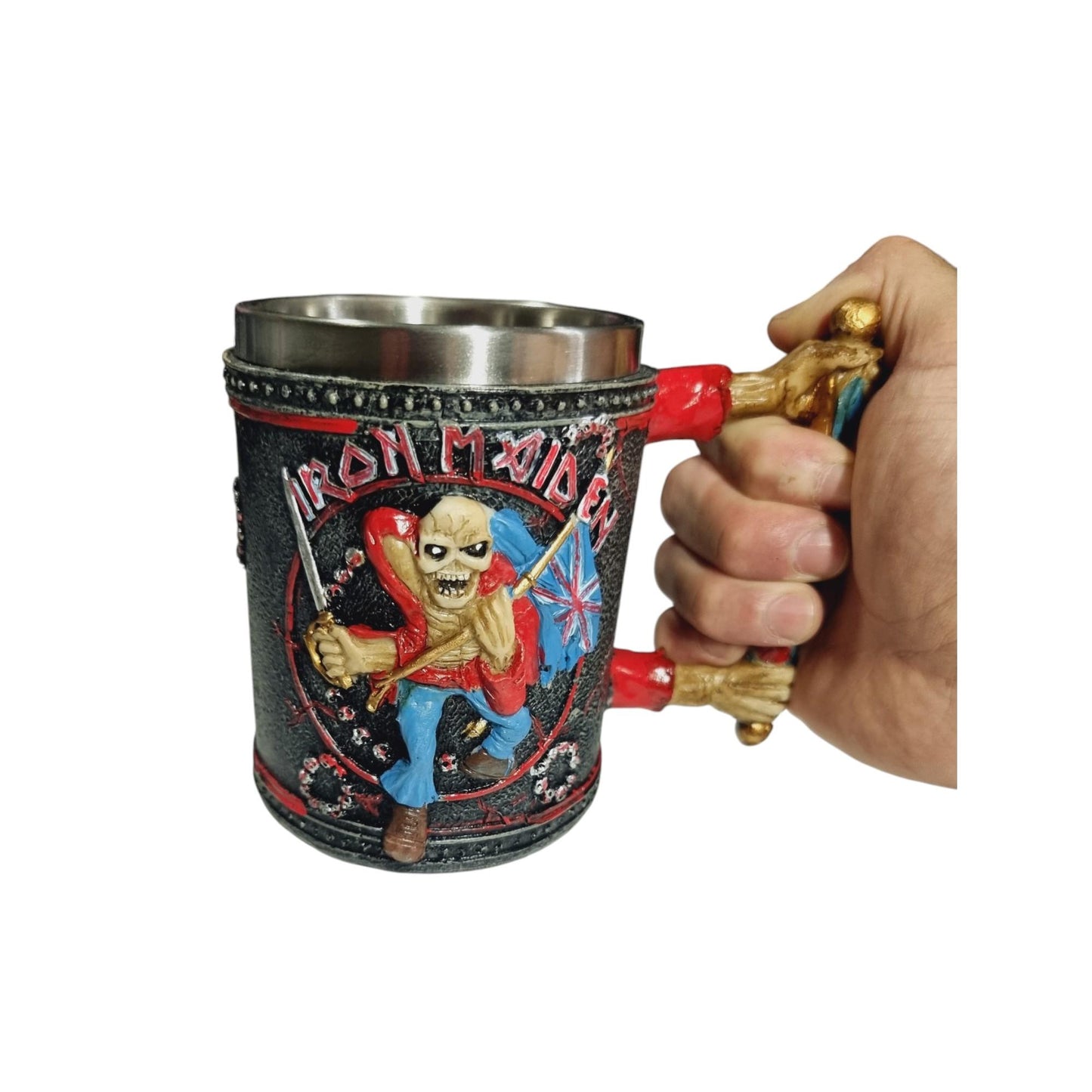 Tazón Taza 3d Resina Rock Iron Maiden, Eddie the Trooper