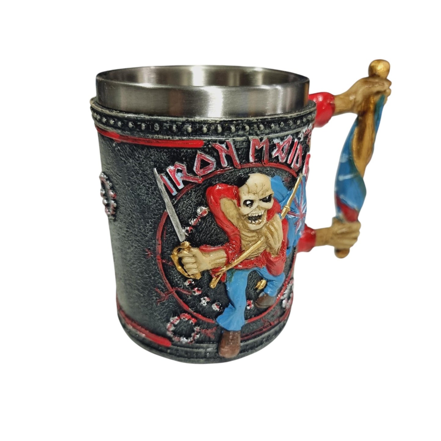 Tazón Taza 3d Resina Rock Iron Maiden, Eddie the Trooper