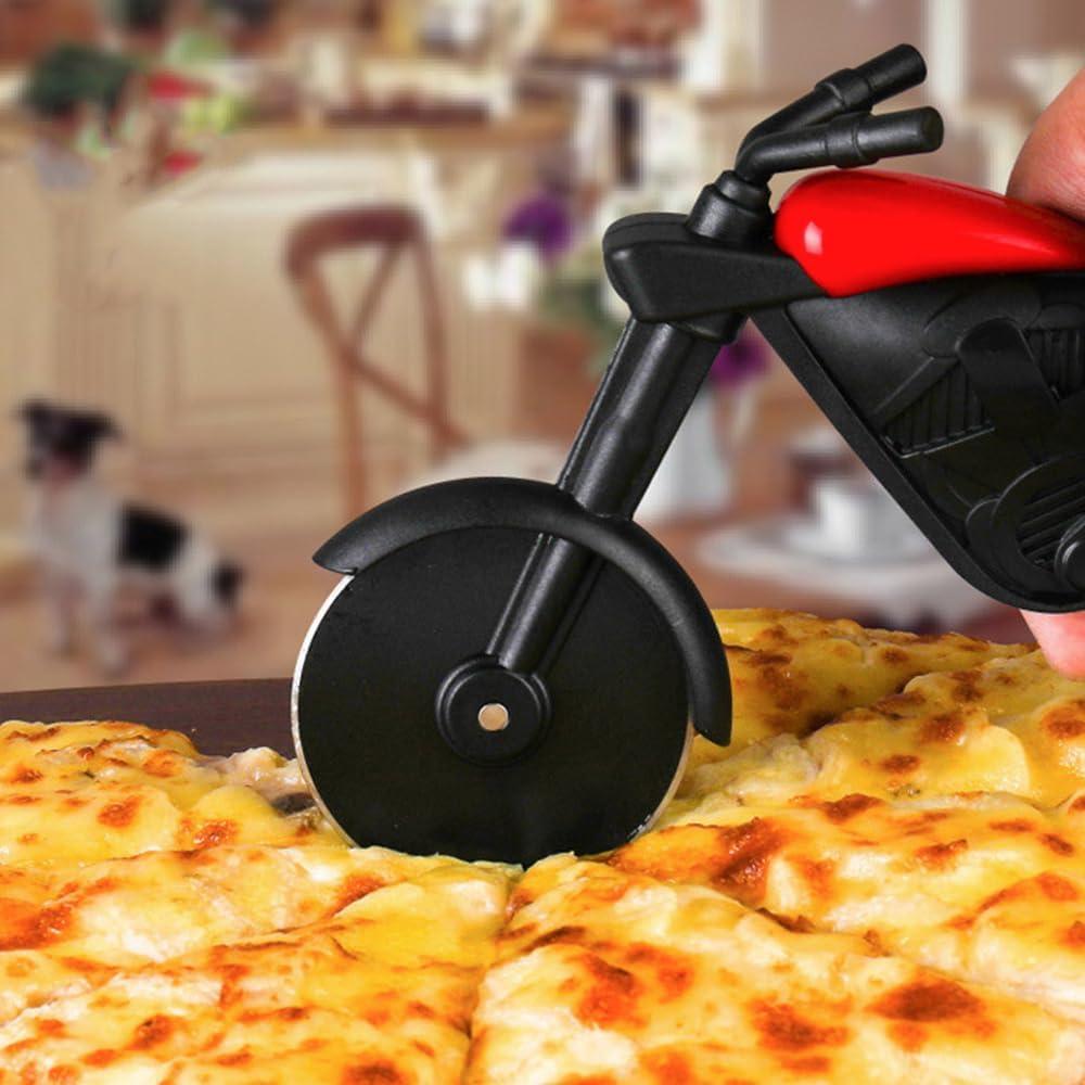 Cortador de pizza en forma de motocicleta