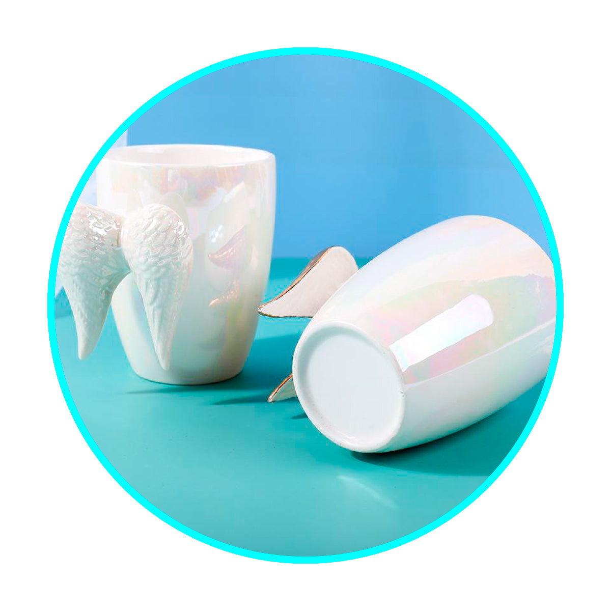 Tazón 3D Alas de angel Tornasol Mug